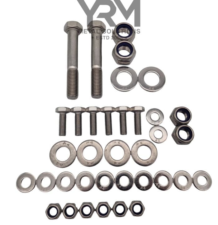 S/S A4-80 Rear Trailing Arm to Axle & Chassis Fixing Kit - LR Defender/Discovery 1/RRC