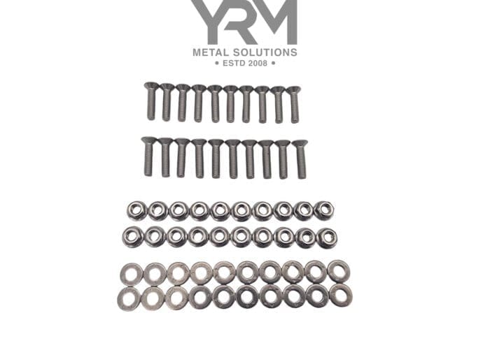 Pk 20 S/S A4 Chequer Plate CSK Torx Head Fixing Kit - LR