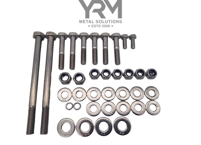 S/S A4-80 A Frame to Axle & Chassis Fixing Kit - LR Defender/D1/RRC (up to 2009)