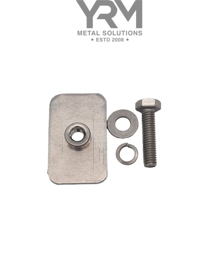 Windscreen to Roof Assembly Nut Plate & inc S/S Fixings - LR Defender