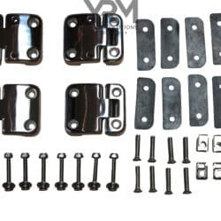 S/S Front Row Door Hinges inc Fixings - LR Defender
