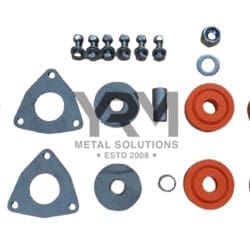 Rear Trailing  Arm to Chassis Bush Kit inc S/S Fixings, (Orange) - POLYBUSH - LR Def/D1/RRC