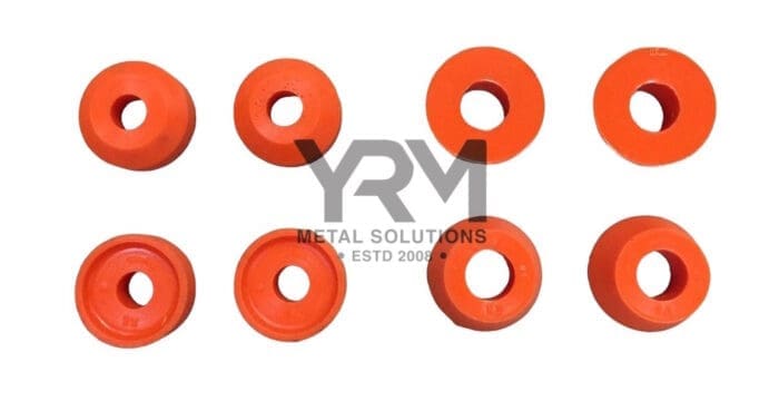 Rear Shock Absorber Top & Bottom (Orange) - POLYBUSH - LR Def/D1/RRC (1994 onwards)