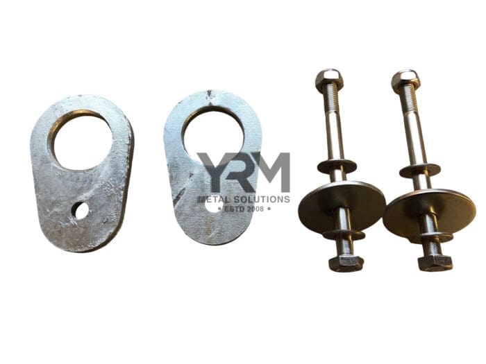 PAIR HDG Front or Rear Towing Eyes inc S/S Fixings - LR Defender/D1/RRC